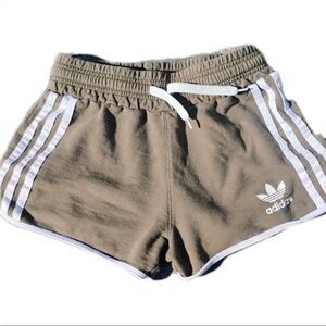 🍍5for25 Adidas Olive Green 3 Stripe Youth Shorts Size L
